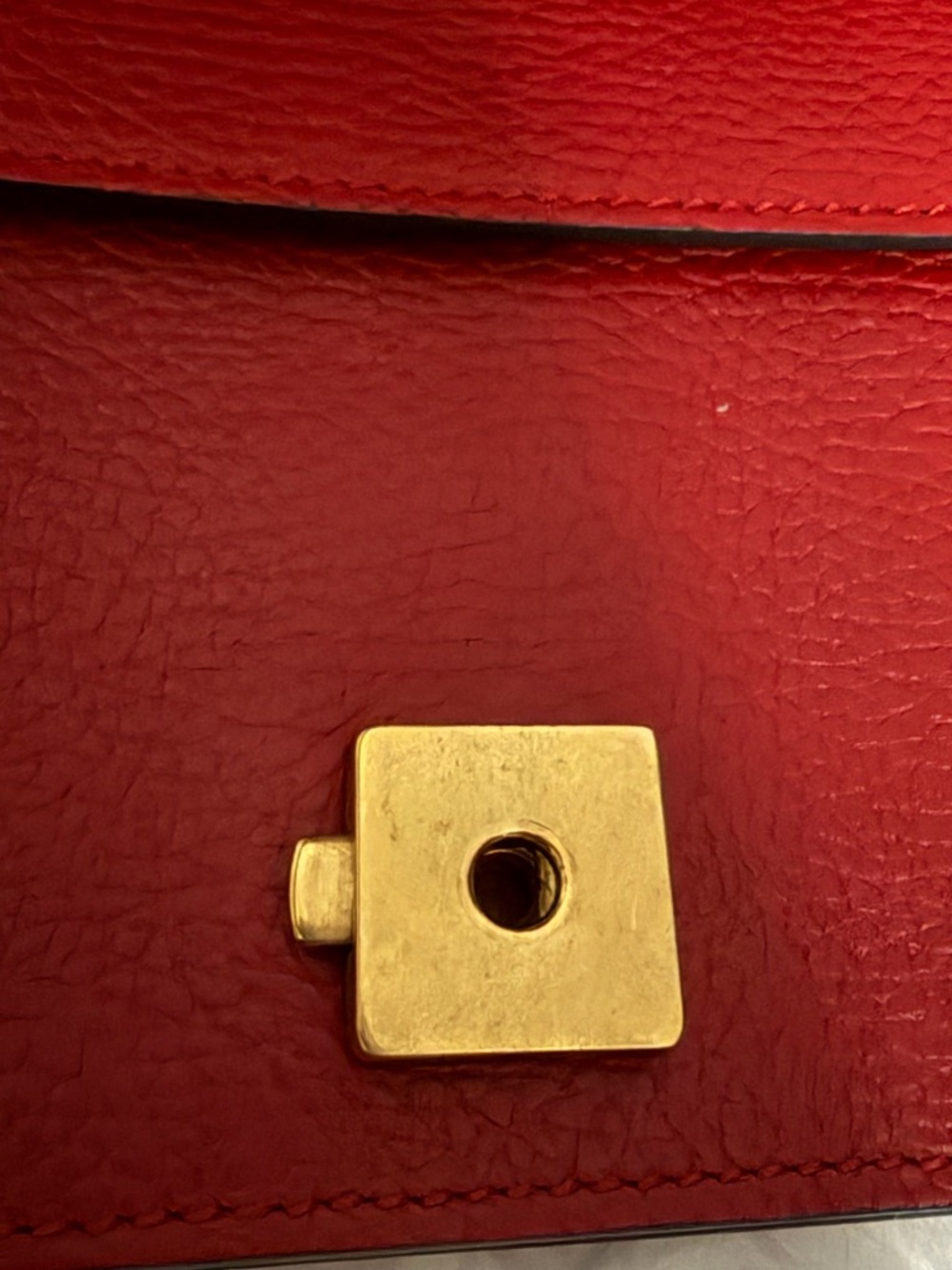 Gucci Dionysus Red Leather Medium Shoulder Bag Like New - Picture 5 of 14